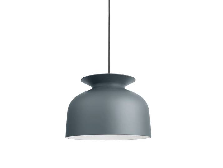 Design hanglamp Ronde, dimbaar, alu / grijs / zink, Woon-/ Eetkamer, Aluminium, Design, hanglamp