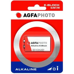 AgfaPhoto Batterie Alkaline Power -9V 6LR61 E-Block 1St.
