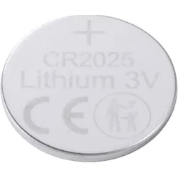 Voltcraft Knopfzelle CR 2025 3 V 100 St. 160 mAh Lithium CR2025 (100 Stk., CR2025, 160 mAh), Batterien + Akkus