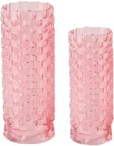Aria Home Tall Speckled Sandstone Ceramic Oblong Table Vases Set of 2