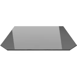 Funkenschutzplatte Sechseck 120x130cm - schwarz