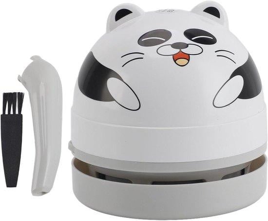 Panda Mini Tafelstofzuiger voor op je bureau met verwijderbare nozzle, 9 x 9 cm