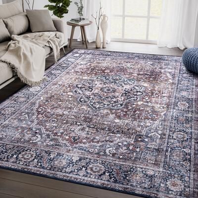 Abani Rugs Lola LOL130A Vintage Blue Terracotta Area Rug
