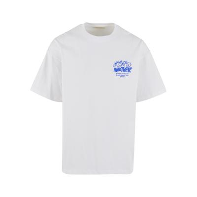 T-Shirt ANOTHER COTTON LAB "Another Cotton Lab Festival in Heaven Oversized Tshirt", Damen, Gr. XS, weiß, 100% Baumwolle, bedruckt, loose fit, Rundhals, Shirts T-Shirt