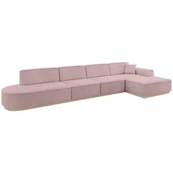 ECKSOFA Ottomane Rechts IREA-L3 - 412x165x80 cm Rosa