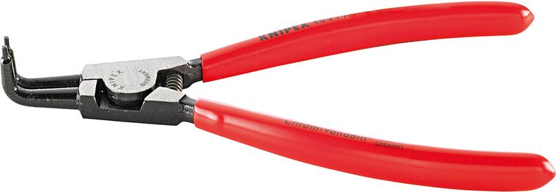 KNIPEX Sicherungsringzange für Außenringe, gewinkelt, Chrom-Vanadium-Stahl, abrutschhemmende Spitzen
