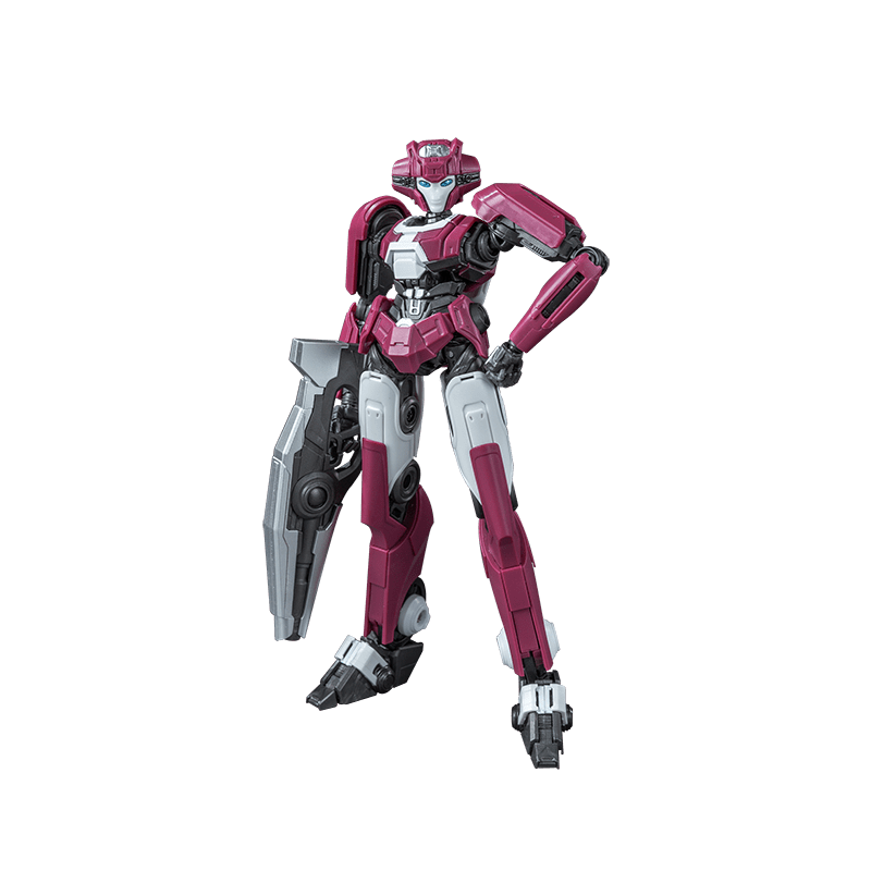 Yolopark Transformers ONE Elita-1 Cog-less Bot Mode 13cm Model Kit - Officially Licensed Collectible - Pink, White & Grey - 15 Movable Joints