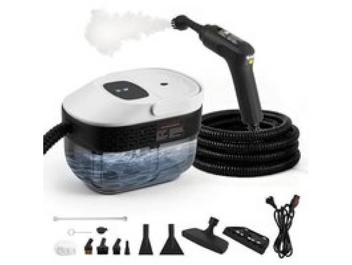 Nettoyeur Vapeur Portable 2500 W 6 Brosses Réservoir 1600 Ml Nettoyant Vapeur 3 Bars Avec 3 Vitesses Réglables Steam Cleaner Po