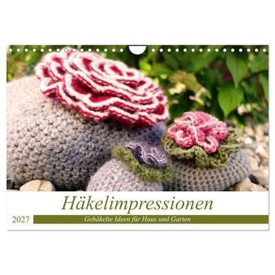 Häkelimpressionen - Gehäkelte Ideen für Haus und Garten (Wandkalender 2027 DIN A4 quer), CALVENDO Monatskalender