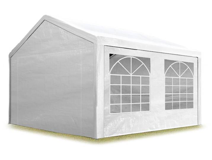 TOOLPORT Tente de réception 3x5 m pavillon Blanc bâche PE 350 N imperméable Tente de Jardin