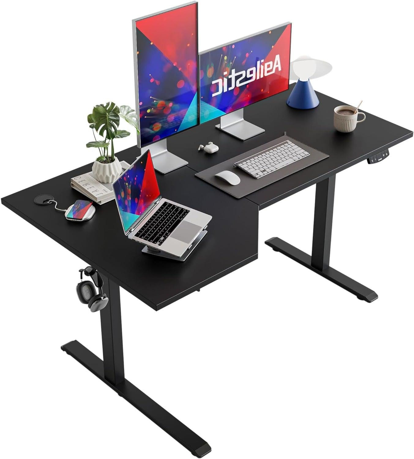 Selius Ergonomisch L-vormig Elektrisch Zit-sta Bureau voor Thuiswerkplek