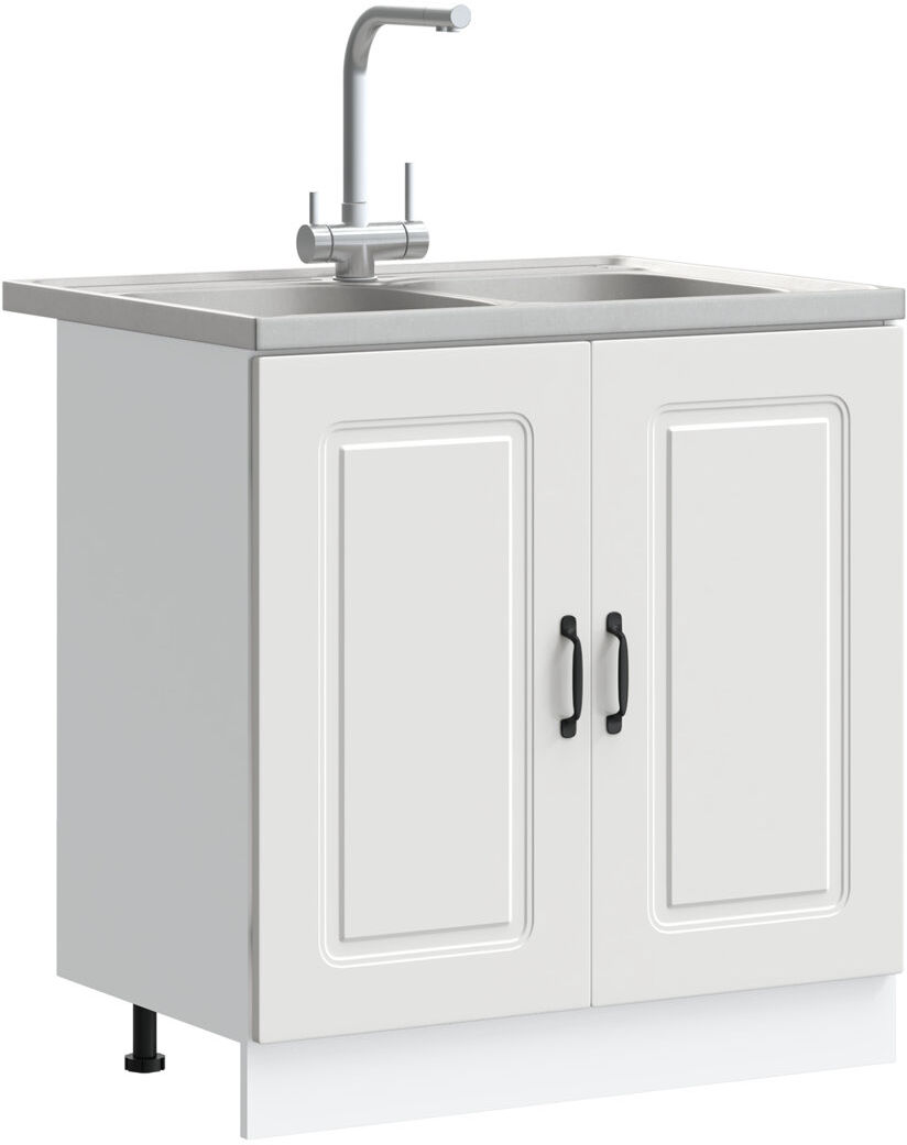Latitude Run Kalmar Kitchen Cabinet Kalmar White 80mm L