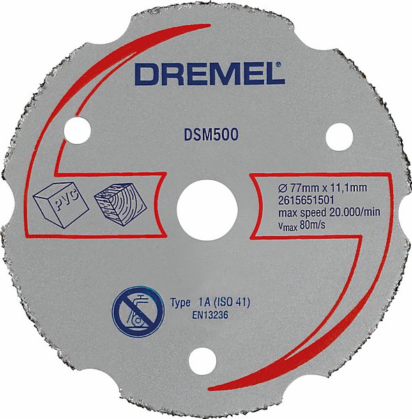 Bosch Dremel DSM20 Mehrzweck-Karbidtrennscheibe, DSM500 2615S500JB