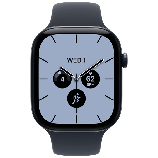 Apple Watch Series 12 46mm 5G Dunkelblau Keramiek (Dunkelblaues Gummi Armband M/L)
