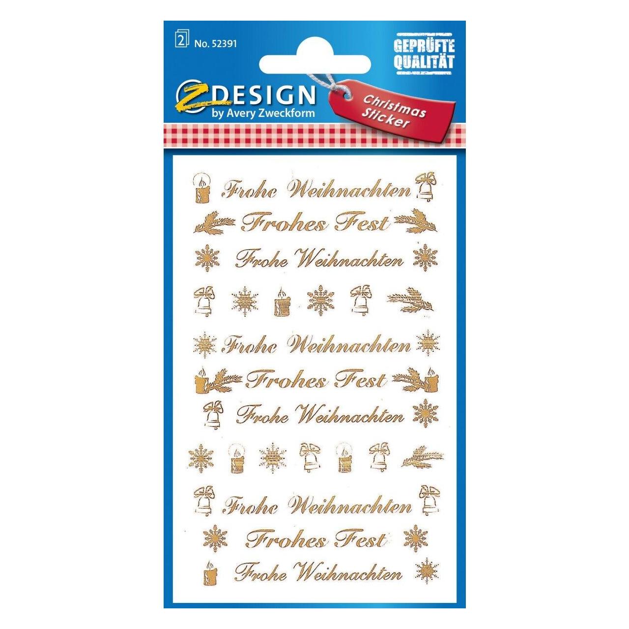 Z-Design Weihnachts-Aufkleber (44 Sticker) (52391)