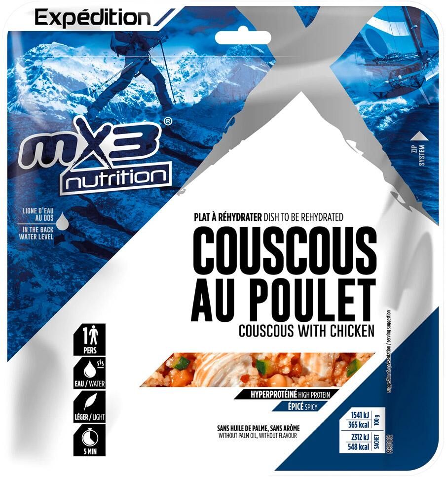 MX3 Nutrition  - Couscous Au Poulet 130 g. - Repas Lyophilisé