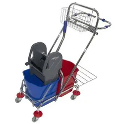 Weber Cleaning Parts GmbH CleanTrack Doppelfahreimer - Duo 217 - 2 x 17 Liter - Reinigungswagen