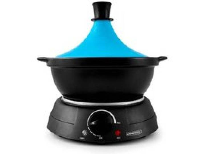 Kitchencook - Tajine électrique K-jine 3 Bleue - 300 W 3 L - Pot En Terre Cuite