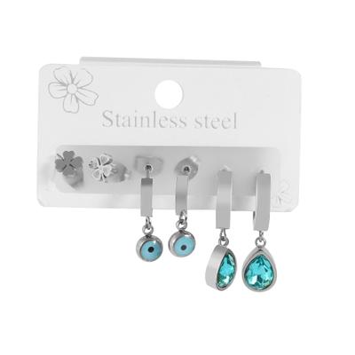 Kettenanhänger ADELIA´S "Anhänger – Anhänger aus Edelstahl mit Strass Steinchen", blau (silber), Schmuckanhänger, Damen, Edelstahl, Kettenanhänger, Zum Verschenken – ideal zum Geburtstag