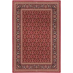 Webteppich Karat 67 x 130 cm Schurwolle Rot