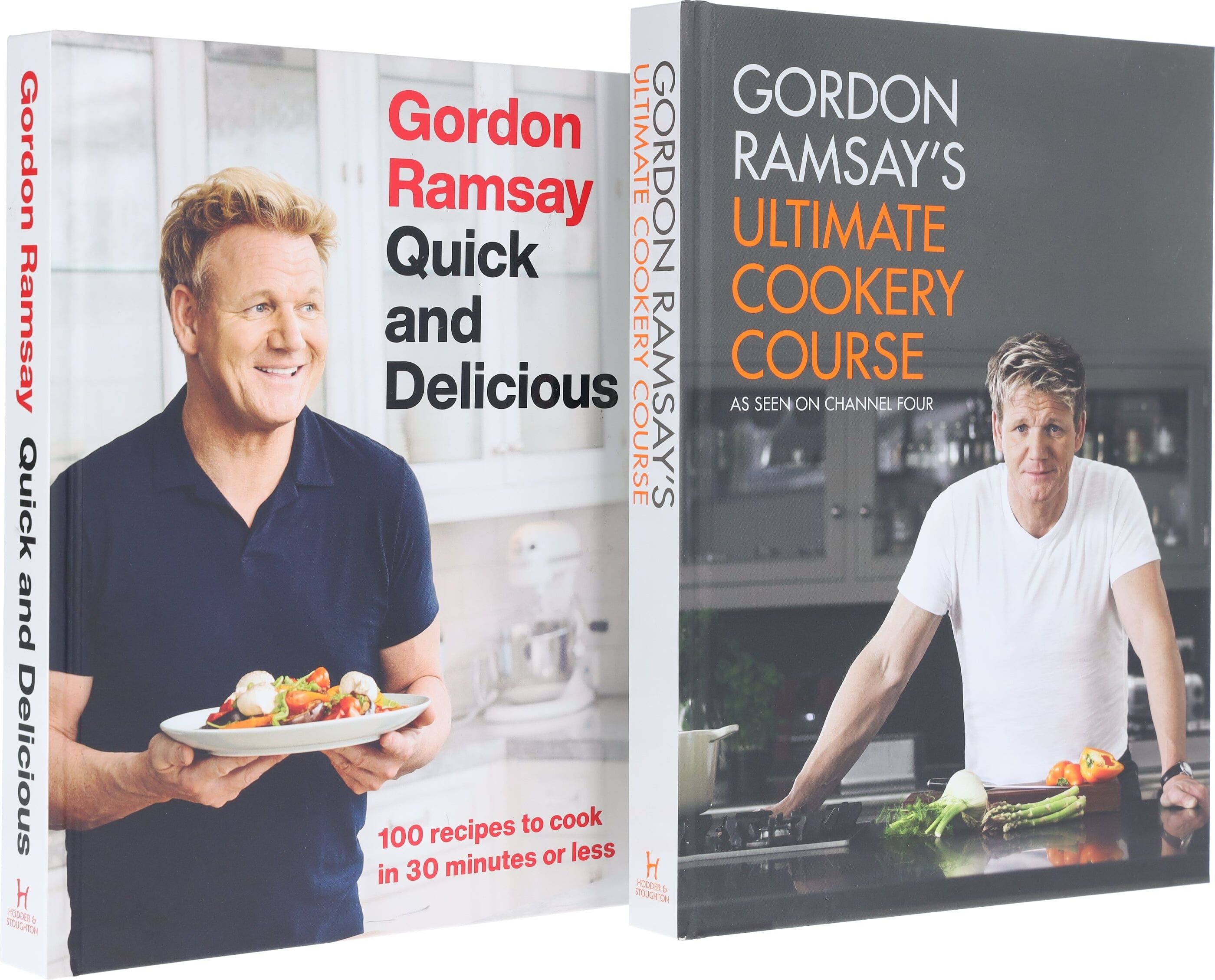 Gordon Ramsay's Cookbook Collection (Quick & Delicious and Ultimate Cookery Course) 2 Books Set - Non Fiction - Hardback Hachette