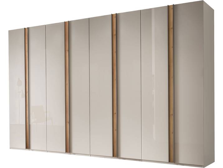 Drehtürenschrank, Holzwerkstoff, Beige (Champagner), 393,1×216×58 cm, Mit Türendämpfung, Wiemann
