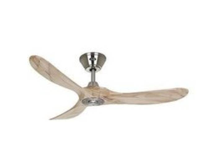 Ventilateur de Plafond Eco Genuino 122cm Chromé Bois naturel - CASAFAN -