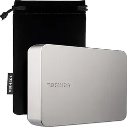 TOSHIBA Canvio Flex Exclusive für USB-C Smartphones, Tablets, Windows PCs und Macs, Festplatte, 4 TB HDD, 2,5 Zoll, extern, Warmes silber