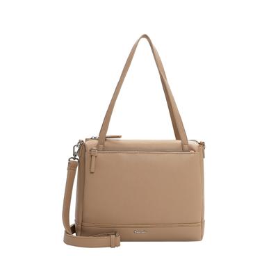 Shopper TAMARIS "Shopper TAS Kennia", Damen, Gr. B/H/T: 32cm x 26cm x 12cm 0, beige (sand 420), Polyester, Taschen Shopper