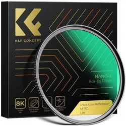 K&F Concept Filtr Kf FILTR UV Ultra Low Reflection NANO-X MRC 95 mm 95mm / KF01.2482 (95 mm, UV-Filter), Objektivfilter, Transparent