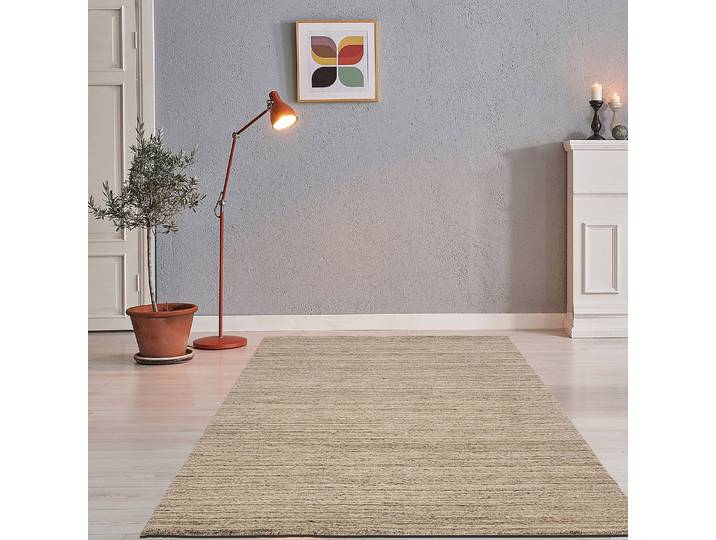 Tapis en laine UNI Beige/Beige 170 x 240cm Laine