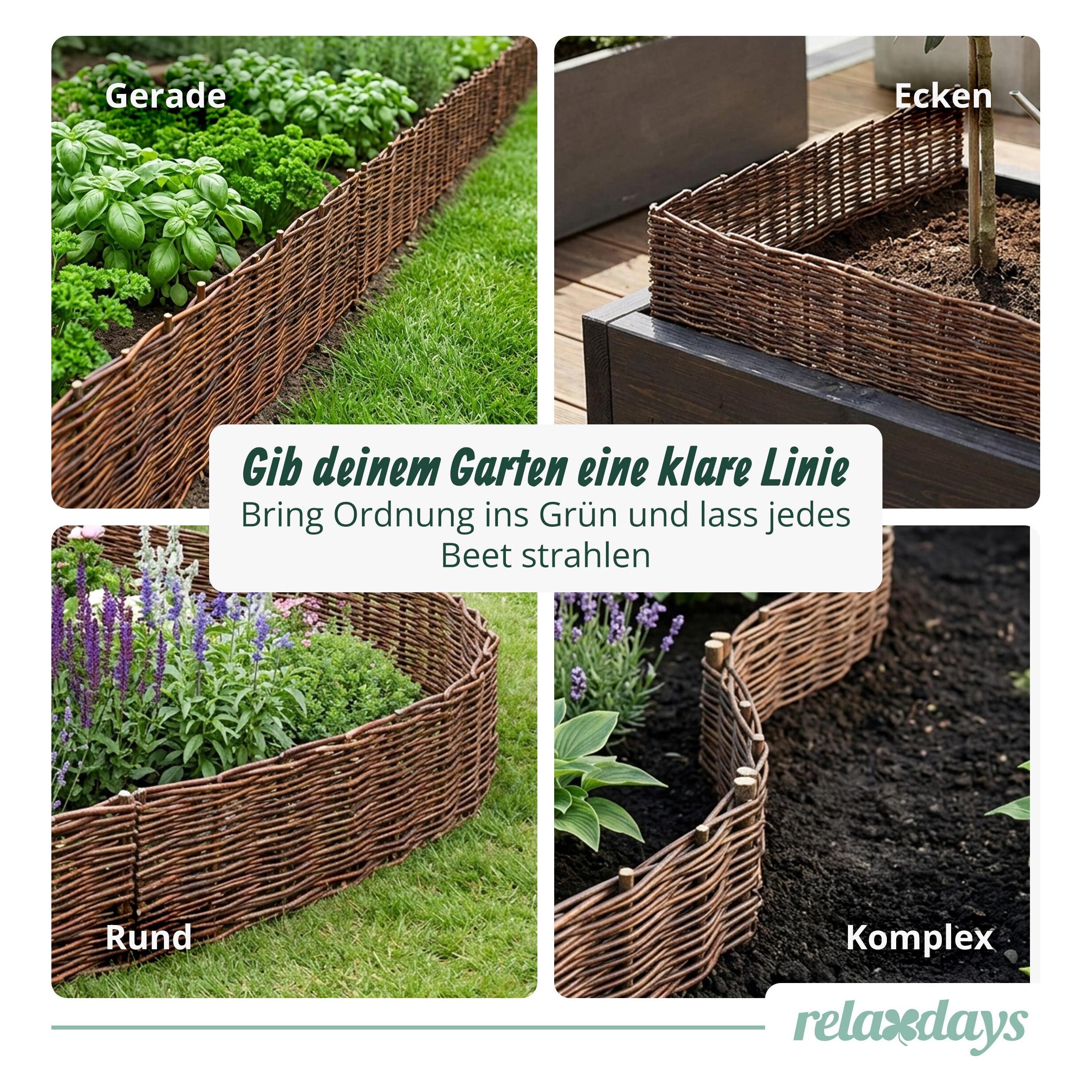 Relaxdays Beeteinfassung (100 cm) (4052025826383)
