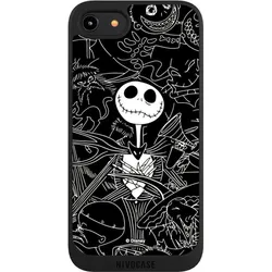 Nivocase Handyhülle für Apple iPhone 8 Hülle NIVOpure Case Schwarz Disney Halloween Nightmare Before (Apple iPhone 8), Smartphone Hülle, Schwarz