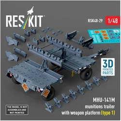 ResKit MHU-141M munitions trailer with weapon platform (type 1) (3D Printed model kit)