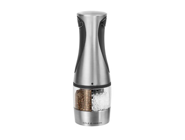 COLE & MASON Kew 2in1 elektr. Pfeffermühle/Salzmühle 210mm silber