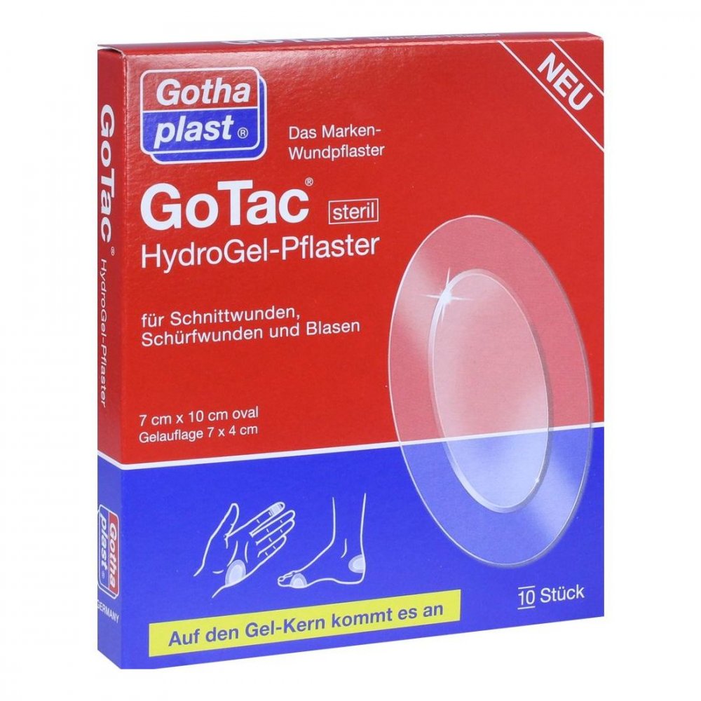 Gothaplast GmbH Gotac Hydrogel-pflaster 7x10 cm steril 10068358