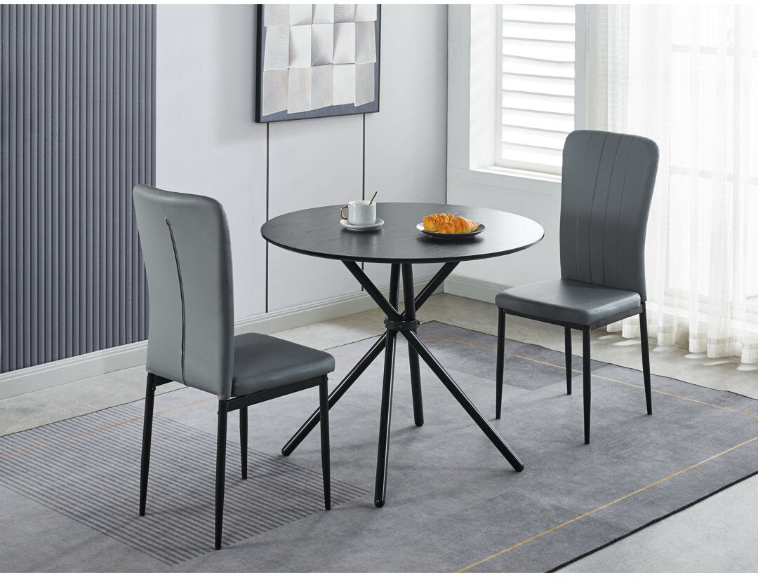 George Oliver Mose 2 - Person Dining Set Black 2