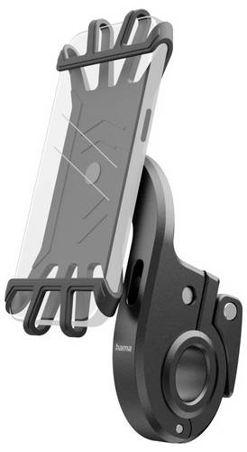 hama 00201975 Handyhalterung für E-Bike, schnelle Anbringung, Silikon, drehbar, universal