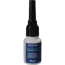 TECWERK Sekundenkleber für extreme Belastungen 20 g farblos Flasche für Stahl