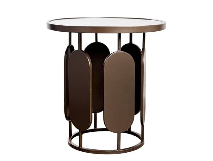 Casablanca Beistelltisch Zulu - Metall - anthrazitfarben - runde Form - Höhe 48cm x Ø 45cm - metallische Optik