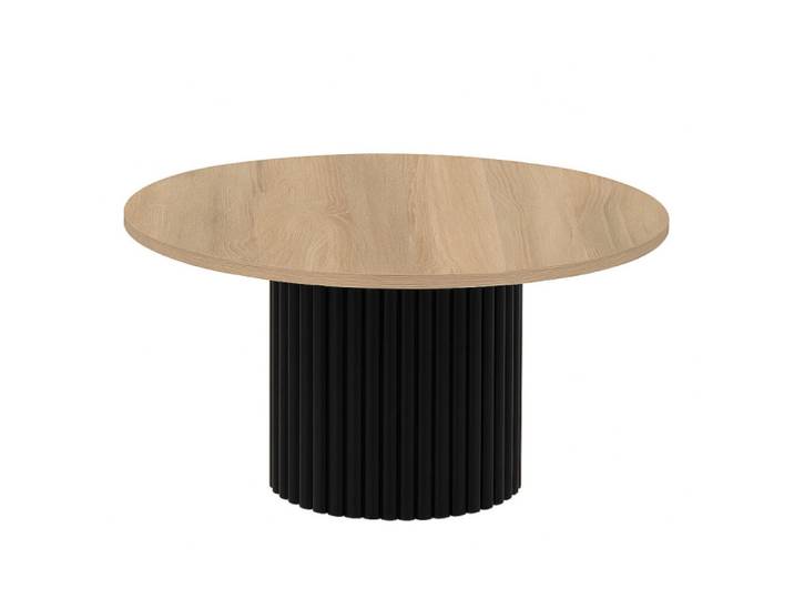 Sepro Meble Tisch Sonoma Eiche Riko Gerillte Basis 58 cm, Braun, 58x42x58 cm, Wohnzimmer, Wohnzimmertische, Couchtische