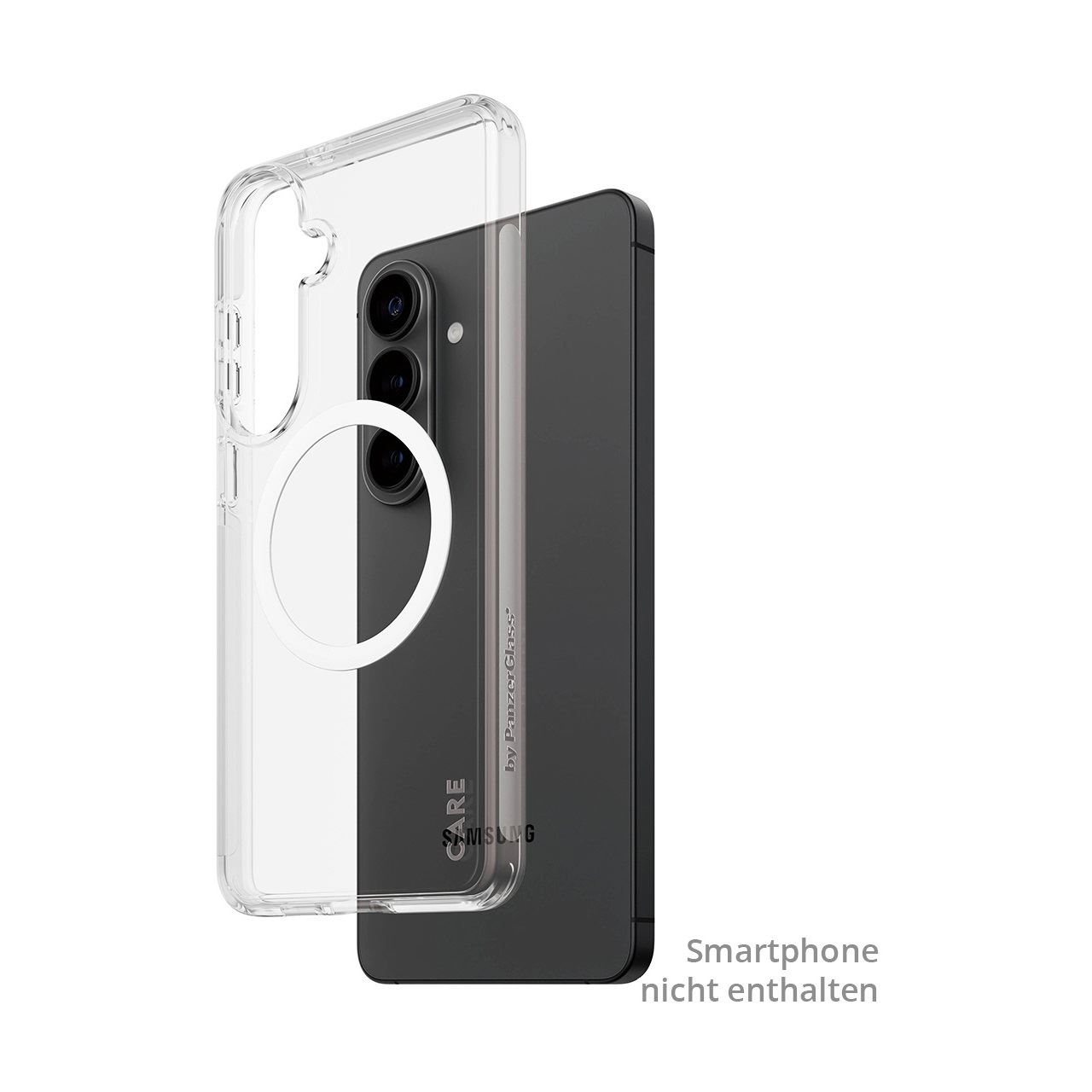 PanzerGlass CARE Urban Explorer Case transparent w. white Qi Samsung Galaxy S26+