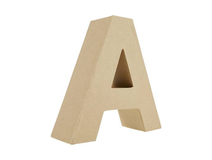 Glorex Buchstabe A aus Karton 17.5 × 15 × 5.5 cm