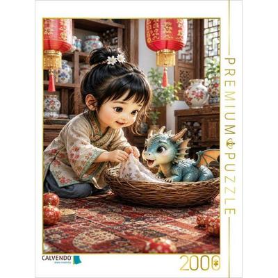 CALVENDO Puzzle Ein Drache zieht ein | 2000 Teile Lege-Größe 90x67cm Foto-Puzzle für glückliche Stunden