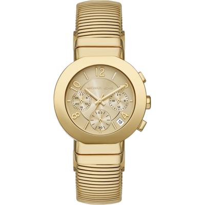 Chronograph MICHAEL KORS "GRAMERCY", gold (gelbgoldfarben), Armbanduhren, Damen, Chronograph, Quarzuhr, Armbanduhr, Damenuhr, Edelstahlarmband, analog, Tag