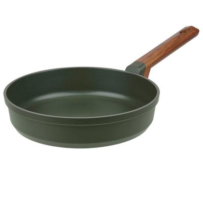 Bratpfanne RESTO KITCHENWARE "Sadr, Universalpfanne langlebig und spülmaschinenfest", grün, H:5,5cm L:45,7cm Ø:24cm, Pfannen, Bratpfanne, Innere Queenhome-Antihaftbeschichtung für mehr Widerstandsfähigkeit