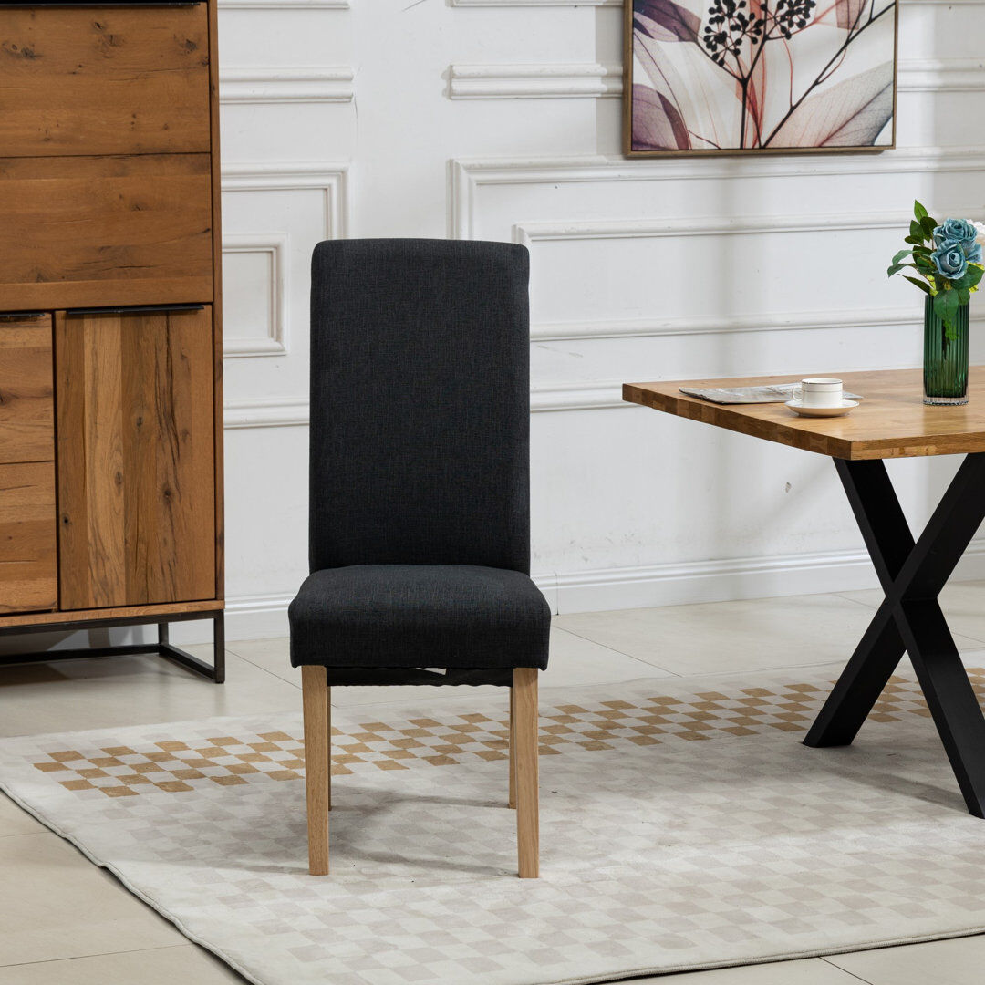 Rosalind Wheeler Rimini 0cm H Upholstered Dining Chair Polyester Blend/Black 0cm H X 0cm W X 0cm D
