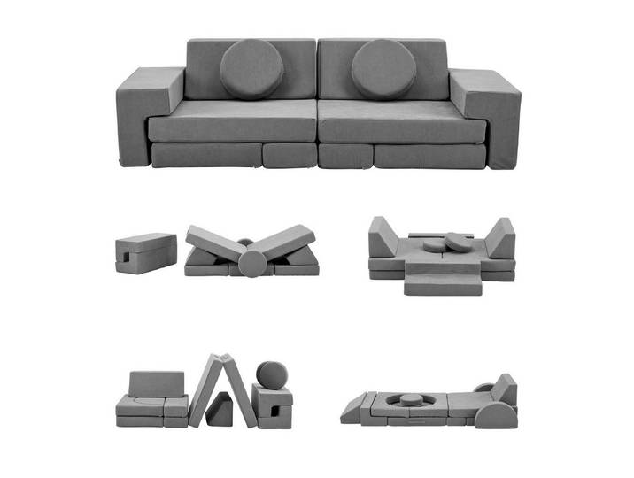 Fine Life Pro Sofa Modulares 14-teiliges Spielsofa für Kinder