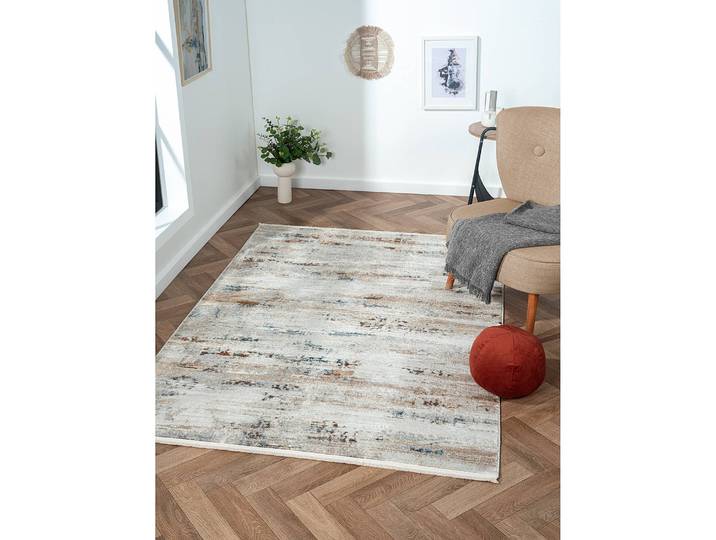 Kurzflorteppich Esme I Beige 140 x 200cm Mischgewebe