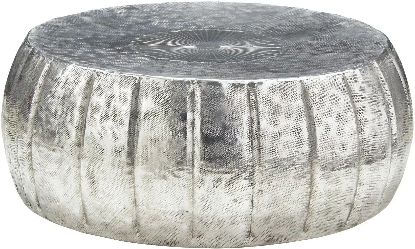 Höffner Couchtisch  Plaza ¦ silber ¦ Maße (cm): H: 32  Ø: 85
